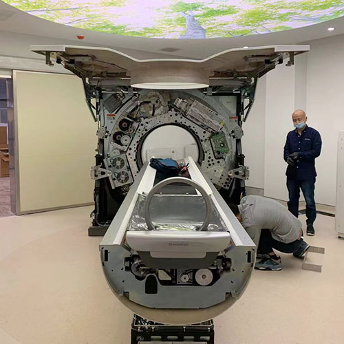 我司代理江蘇省中醫院新進CT成功到貨安裝